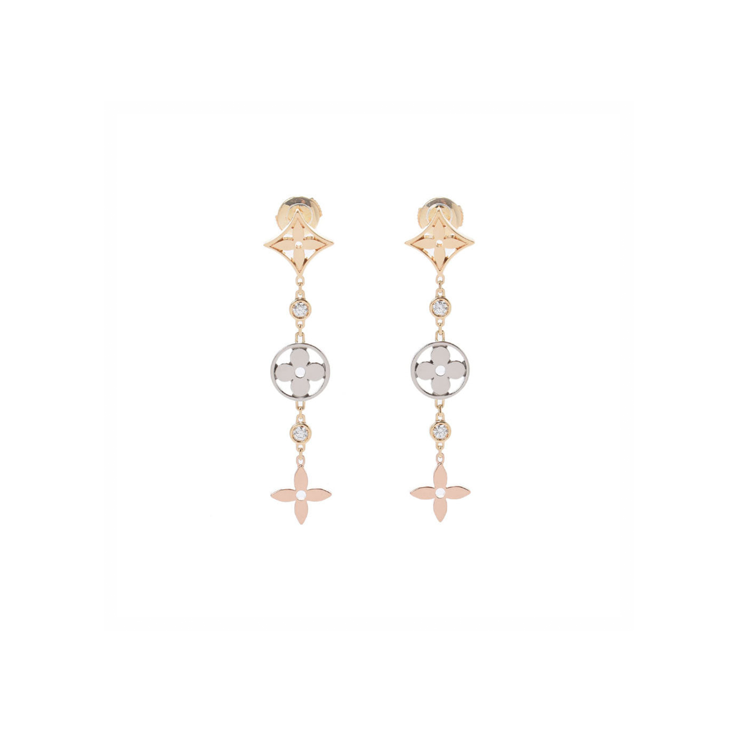 LOUIS VUITTON IDYLLE BLOSSOM 18K EARRINGS Q96300